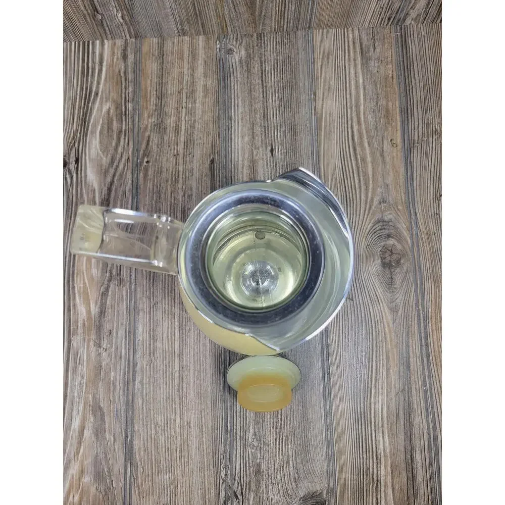 Vintage Thermos Coffee Carafe Model 585 J Mid Century Modern Yellow Chrome